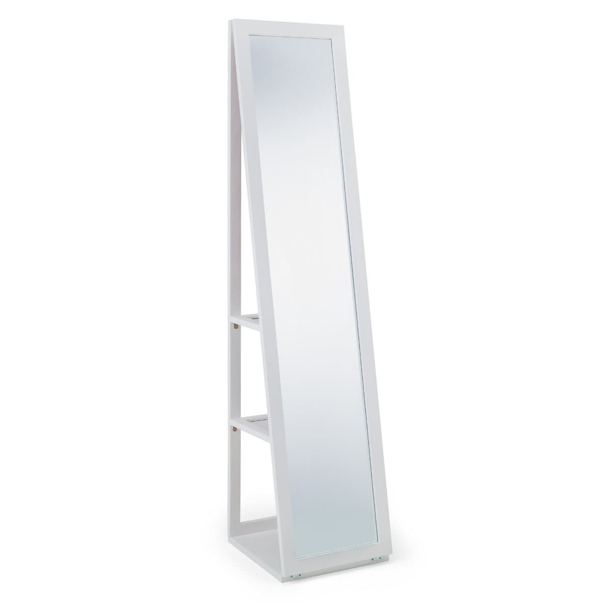 Fresco White Storage Mirror