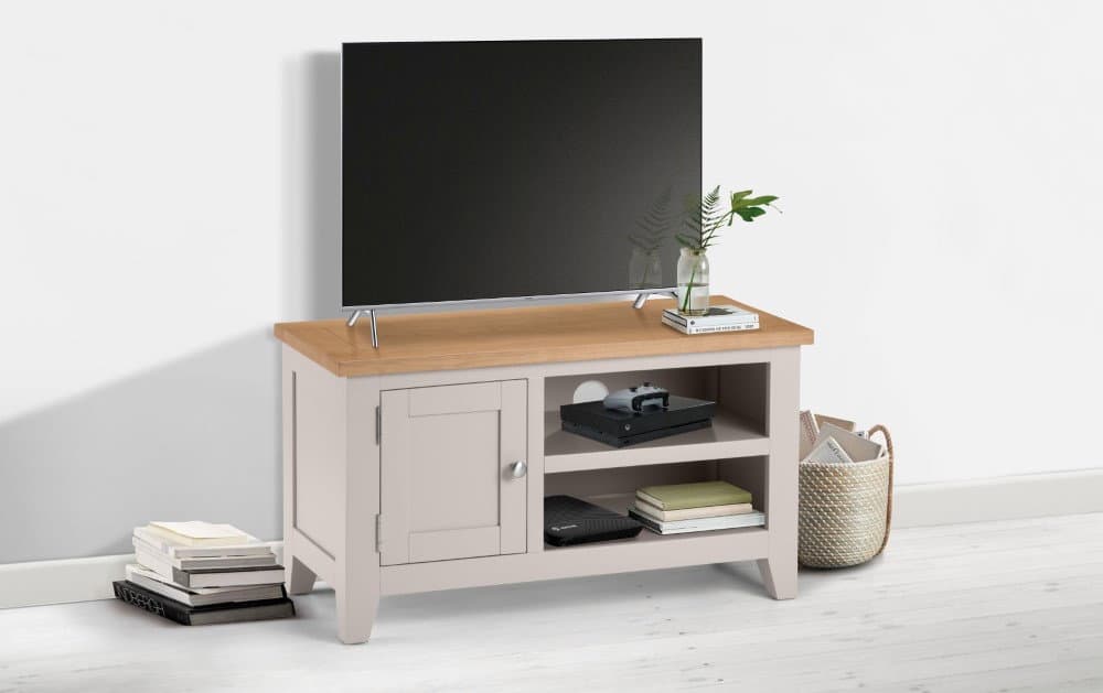 Richmond TV Unit - Elephant Grey/Pale Oak