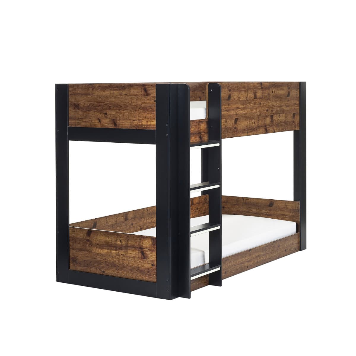 Solomon Bunk Bed - Rustic And Black