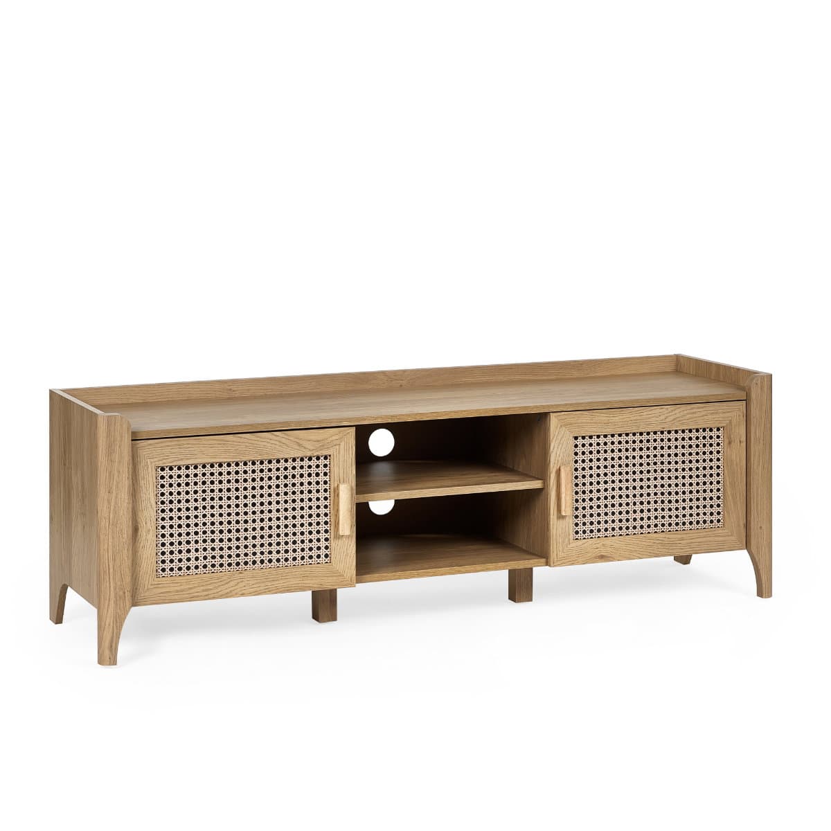 Sydney Media Unit - Rattan Effect