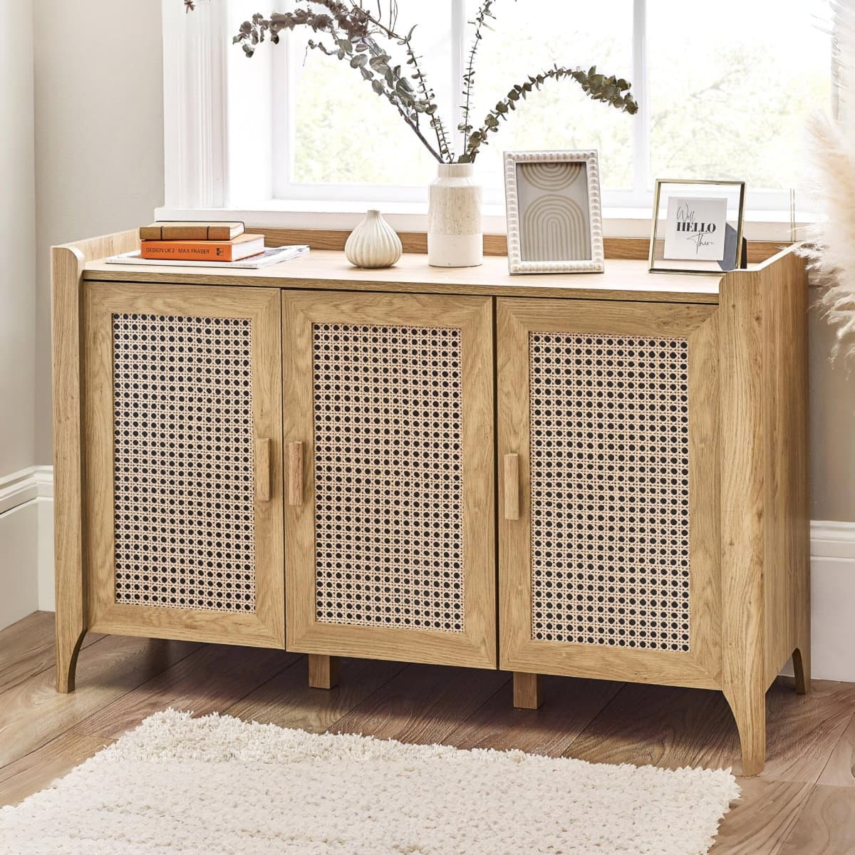 Sydney 3 Door Sideboard - Rattan Effect