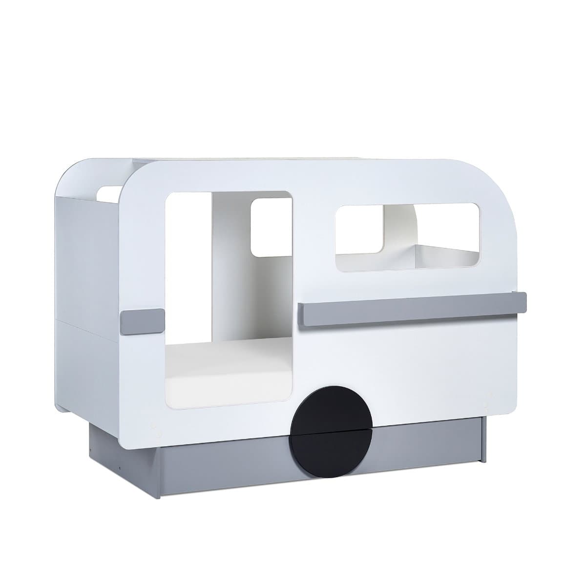 Tourer Caravan Bed - Vapor Grey And White