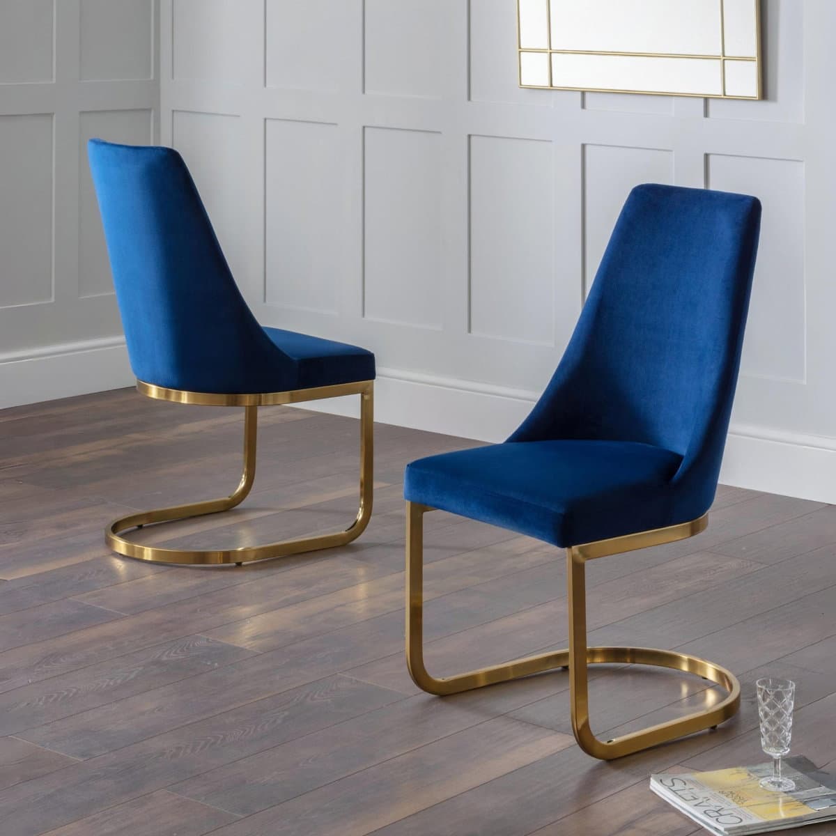 Set Of 2 Vittoria Cantilever Dining Chairs