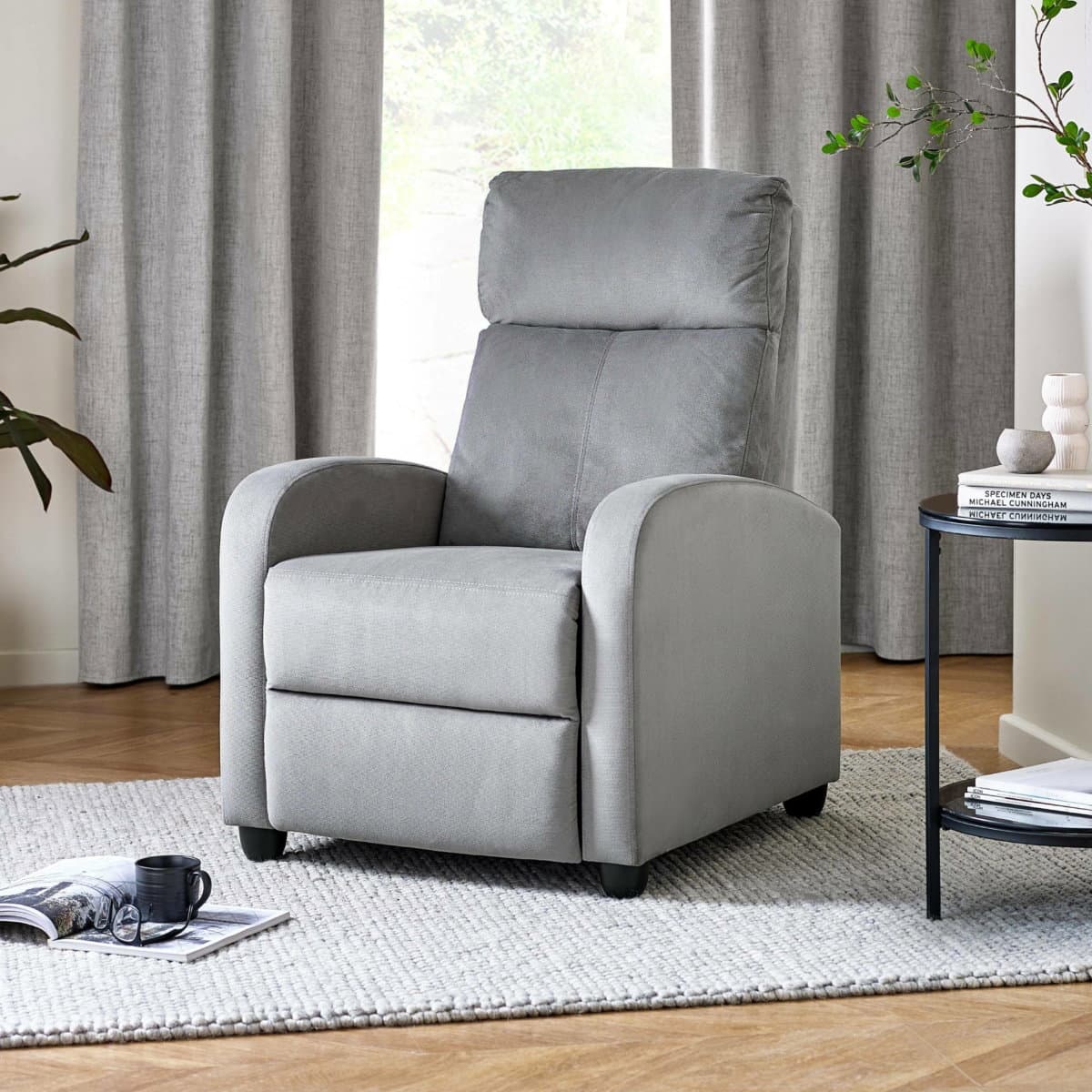 Vivo Recliner Chair - Grey Chenille