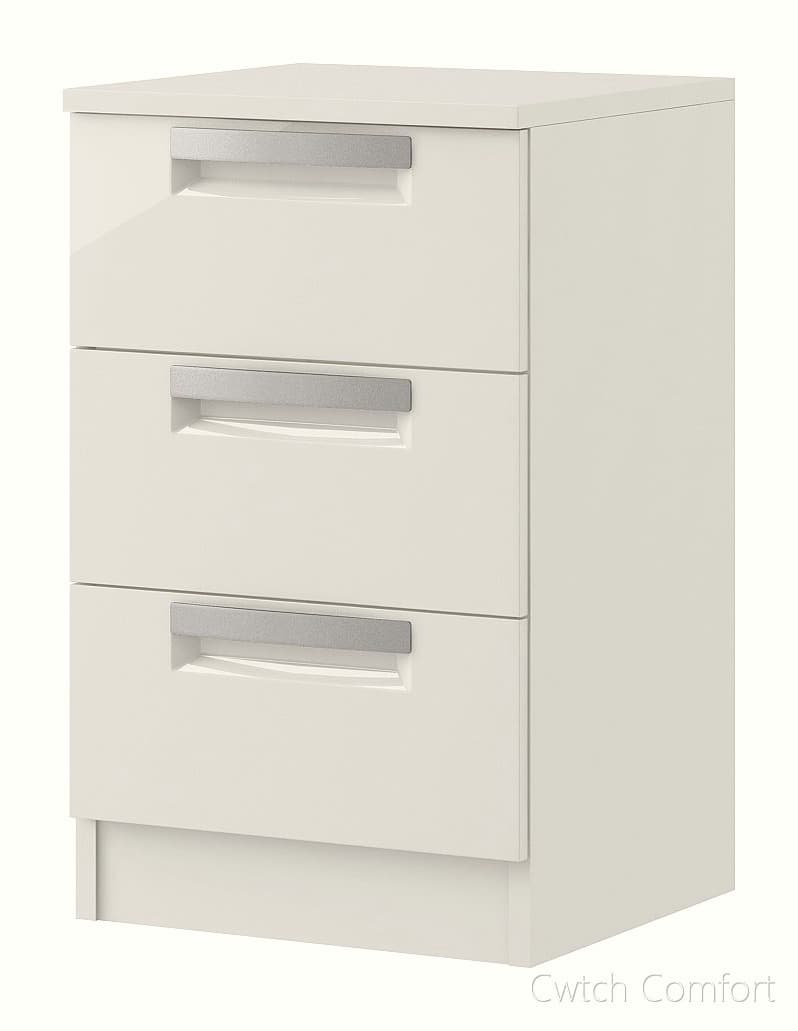 Milan 3 Drawer Bedside
