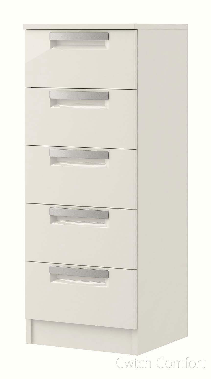Milan 5 Drawer Narrow Chest
