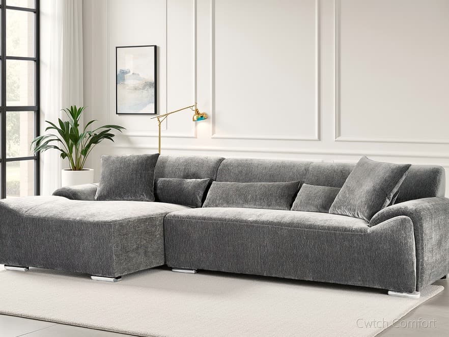 Modena Sofa Charcoal Left Hand