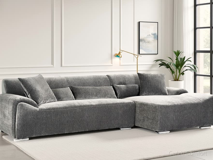 Modena Sofa Charcoal Right Hand