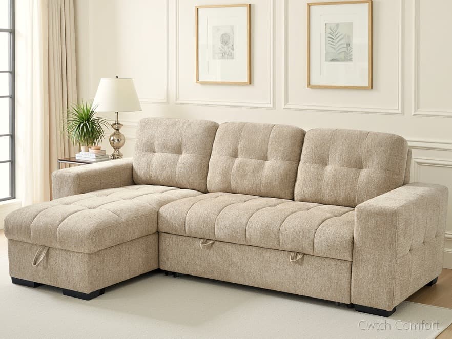 Palermo Universal Corner Sofabed Beige