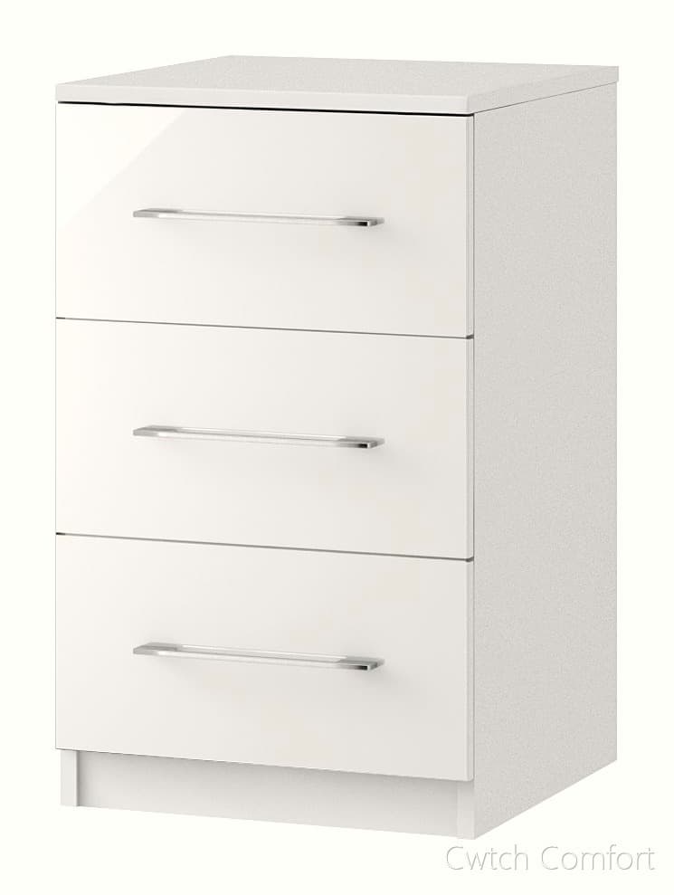 Roma 3 Drawer Bedside