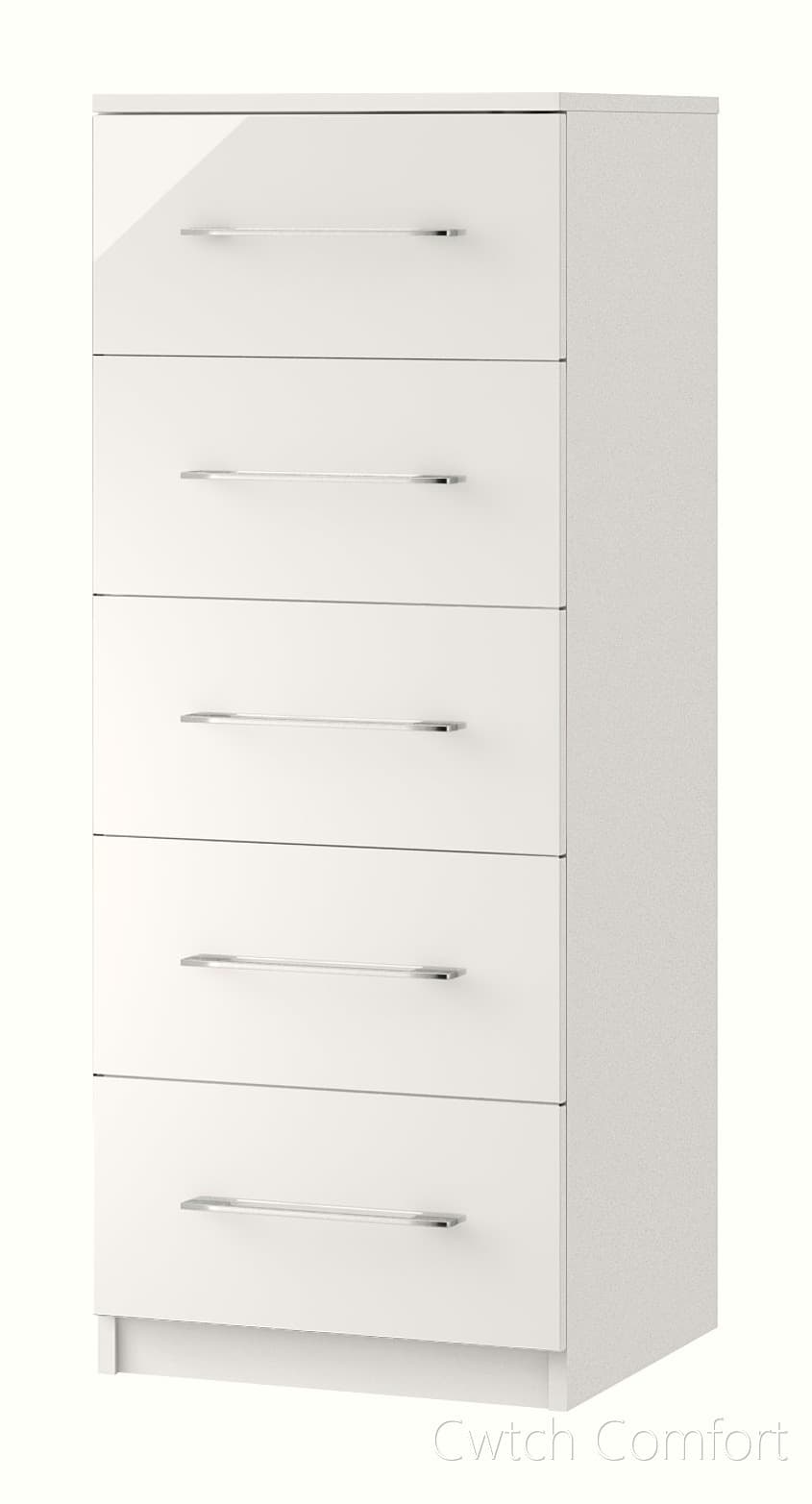 Roma 5 Drawer Narrow Chest