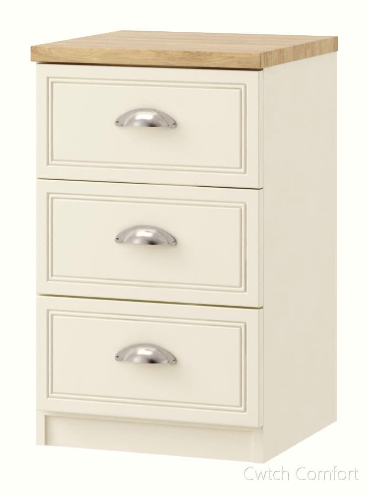 Vittoria 3 Drawer Bedside